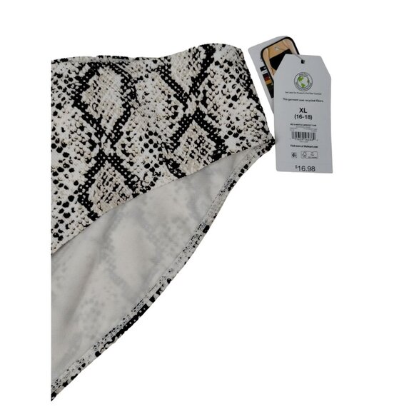 Snake Print High-Waisted Bikini Bottom XL 16-18 Time & Tru Stretchy Nylon/Spande - Picture 3 of 5